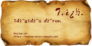 Téglás Áron névjegykártya