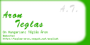 aron teglas business card